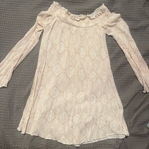 Elegant Cream Off-Shoulder baby doll dress LA Hearts size S